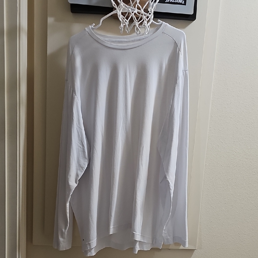Athletic Works Womens White Long Sleeve Tee